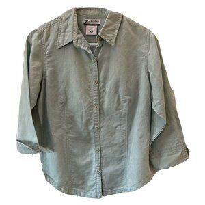 Columbia Sportswear Co. Women’s Cotton Ramie Mint Green Button Down Shirt Size S